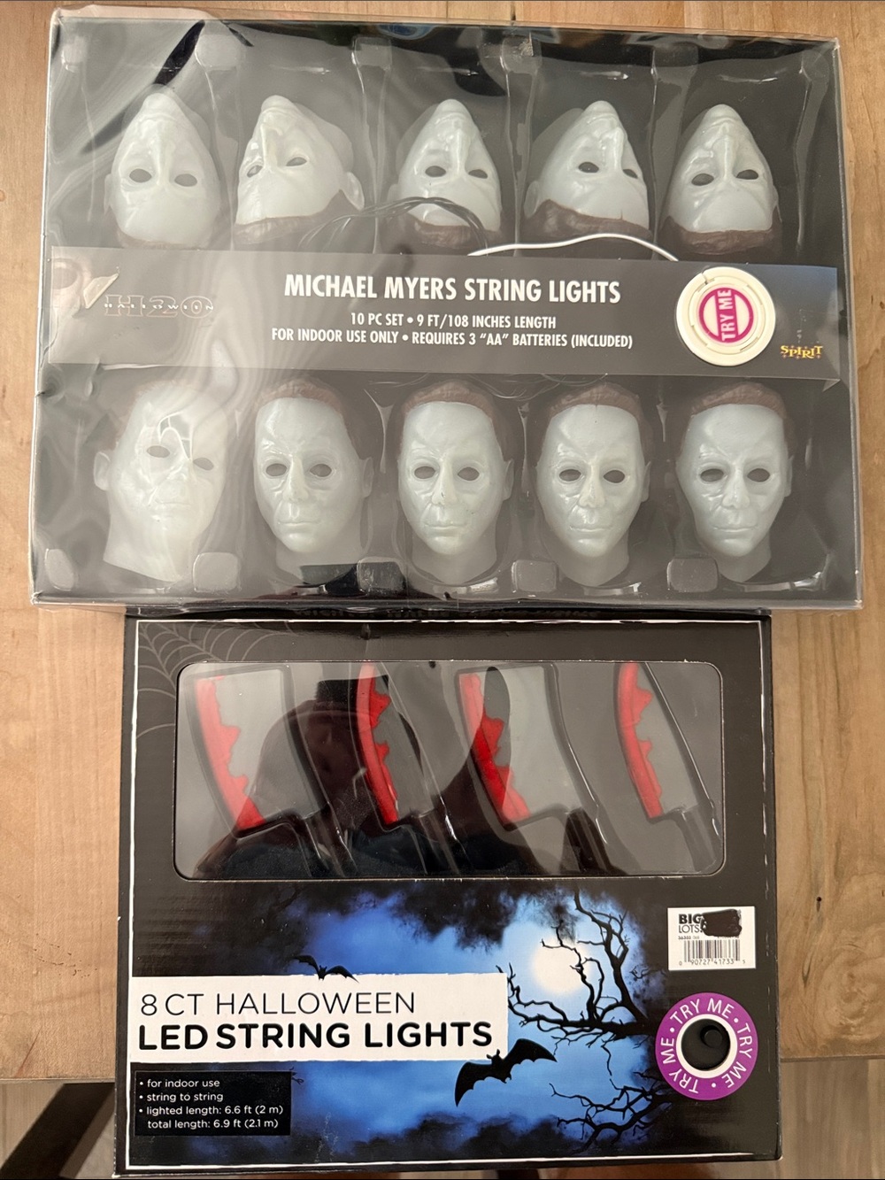 Spirit Michael Myers White Mask String Lights - Halloween Decor
